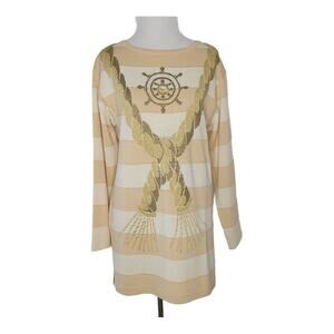 St. John Collection Nautical Sweater Vintage Women Sailor Boat Women Small